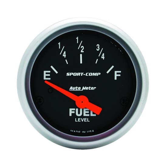 Auto Meter 3316 Sport-Comp Air-Core Electric Fuel Level Gauge, 2-1/16