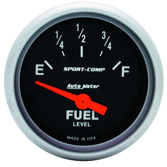 Auto Meter 3317 Sport-Comp Air-Core Electric Fuel Level Gauge, 2-1/16