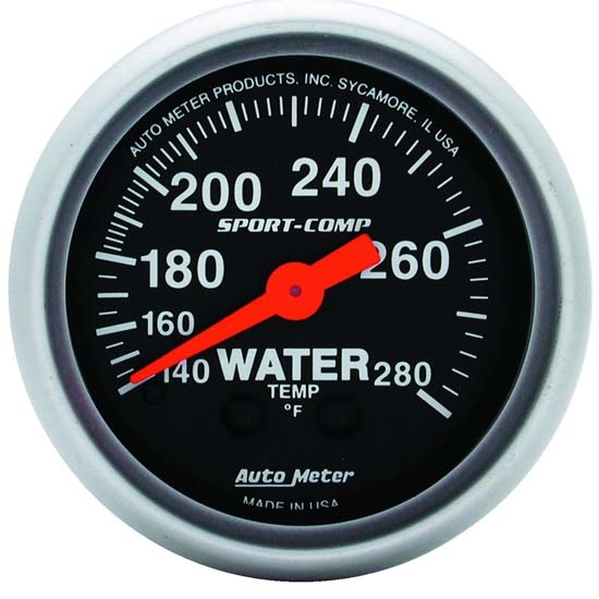 Auto Meter 3331 Sport-Comp Mechanical Water Temperature Gauge