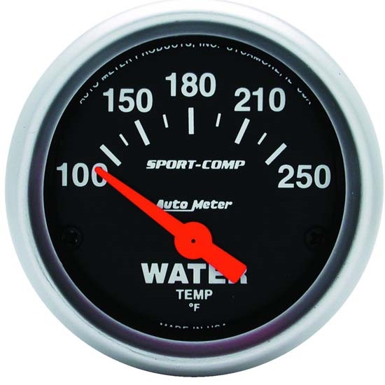 Auto Meter 3337 Sport-Comp Air-Core Water Temperature Gauge