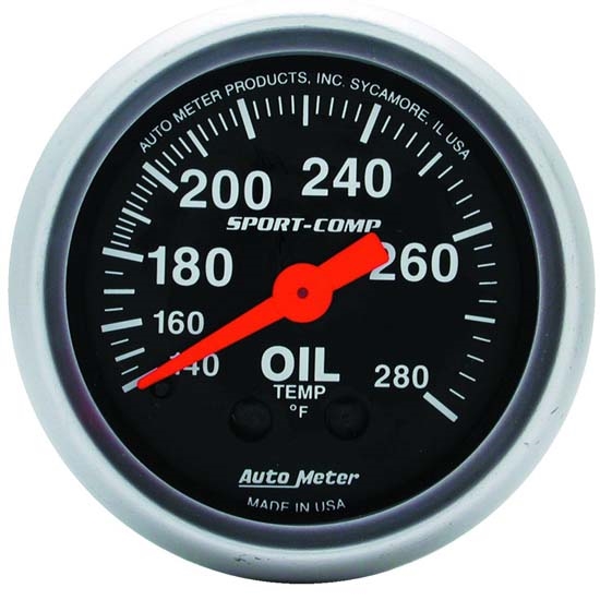 Auto Meter 3341 Sport-Comp Mechanical Oil Temperature Gauge