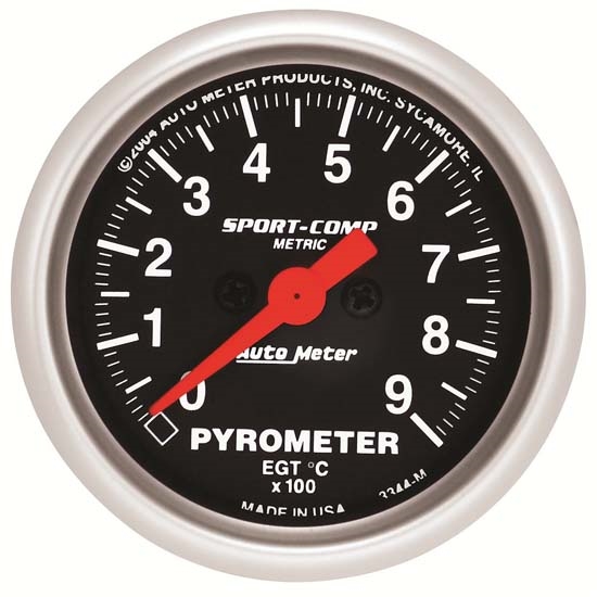 Auto Meter 3344-M Sport-Comp Digital Stepper Motor Pyrometer Gauge