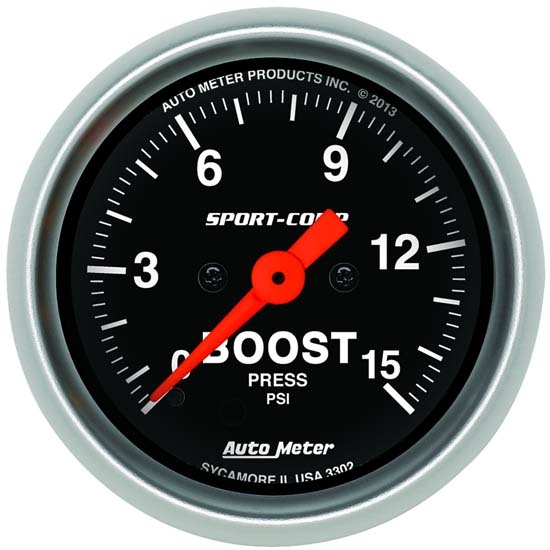 Auto Meter 3350 Sport-Comp Digital Stepper Motor Boost Gauge