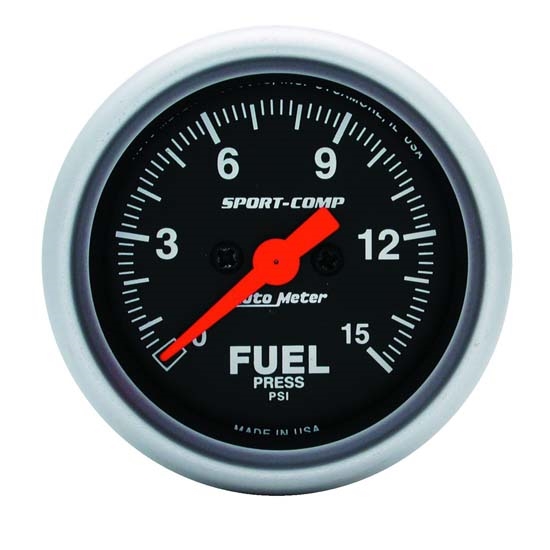 AutoMeter 3361 Sport-Comp Digital StepperMotor Fuel Press. Gauge