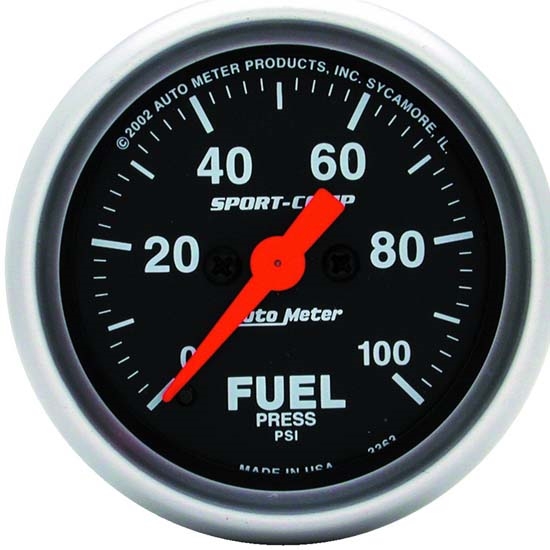 Auto Meter 3363 Sport-Comp Digital Stepper Motor Fuel Pressure Gauge