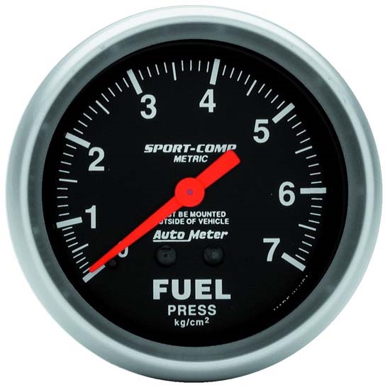 Auto Meter 3412-J Sport-Comp Mechanical Fuel Pressure Gauge