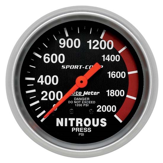 Auto Meter 3428 Sport-Comp Mechanical Nitrous Pressure Gauge