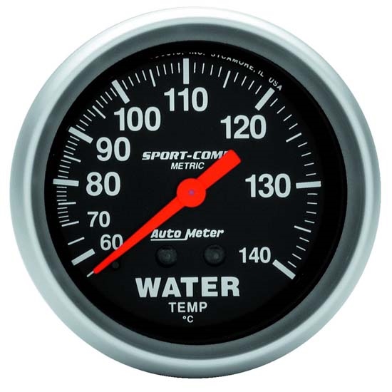 Auto Meter 3431-M Sport-Comp Mechanical Water Temperature Gauge