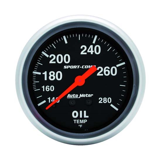 Garage Sale - Auto Meter 3441 Sport-Comp Mechanical Oil Temperature Gauge, 2-5/8 In.