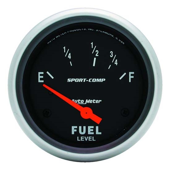 Auto Meter 3516 Sport-Comp Air-Core Electric Fuel Level Gauge, 2-5/8
