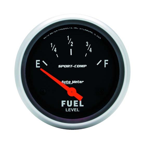 Auto Meter 3517 Sport-Comp Air-Core Electric Fuel Level Gauge, 2-5/8