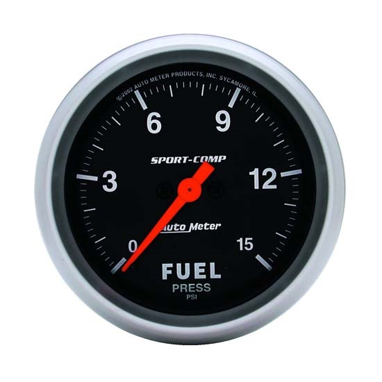 Auto Meter 3561 Sport-Comp Digital Stepper Motor Fuel Pressure Gauge