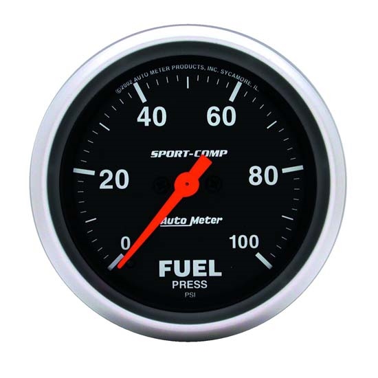 Auto Meter 3563 Sport-Comp Digital Stepper Motor Fuel Pressure Gauge
