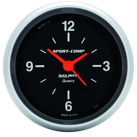 Auto Meter 3585 Sport-Comp Quartz Clock Gauge, 2-5/8 Inch