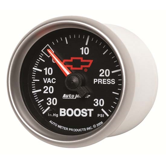 Auto Meter 3603-00406 GM Black Mechanical Boost/Vacuum Gauge