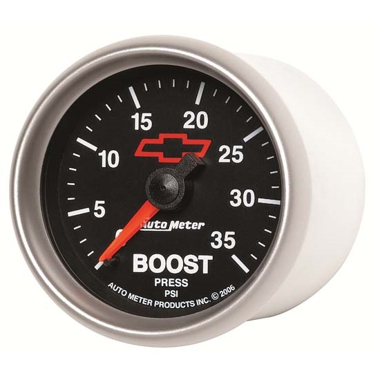 Auto Meter 3604-00406 GM Black Mechanical Boost Gauge, 2-1/16 Inch