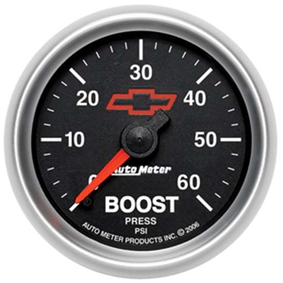Auto Meter 3605-00406 GM Black Mechanical Boost Gauge, 2-1/16 Inch