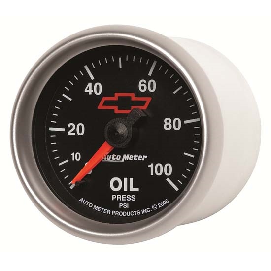Auto Meter 3621-00406 GM Black Mechanical Oil Pressure Gauge