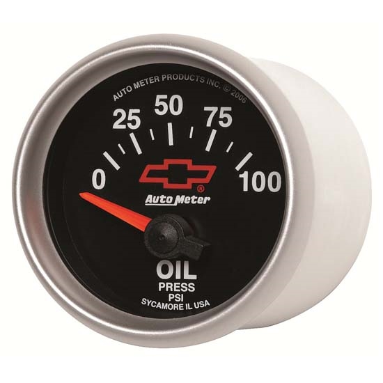 Auto Meter 3627-00406 GM Black Air-Core Oil Pressure Gauge, 2-1/16 In.