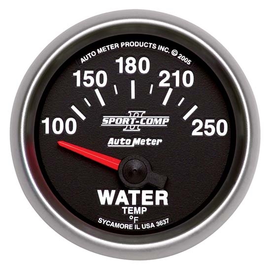 Auto Meter 3637 Sport-Comp II Air-Core Water Temperature Gauge