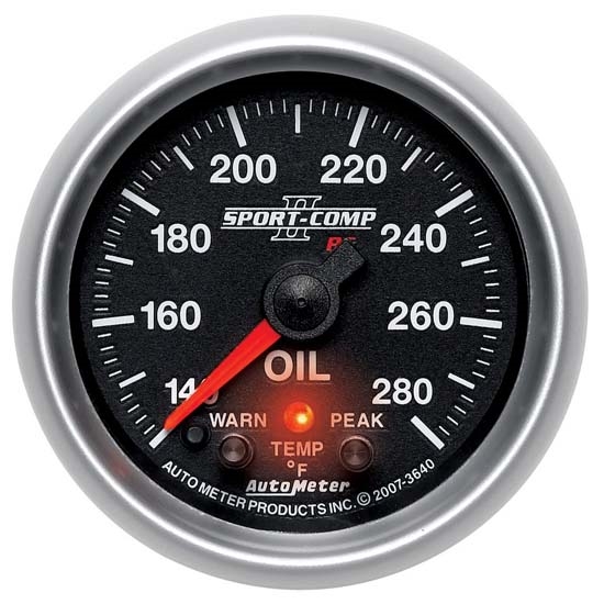 Auto Meter 3640 Sport-Comp II Digital Stepper Motor Oil Temp Gauge