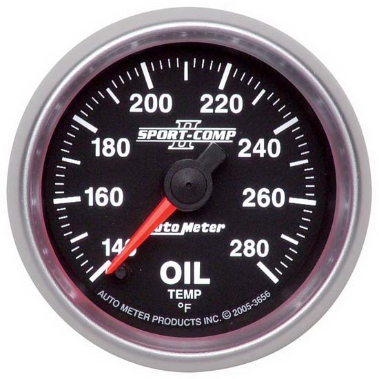 Auto Meter 3656 Sport-Comp II Digital Stepper Motor Oil Temp Gauge