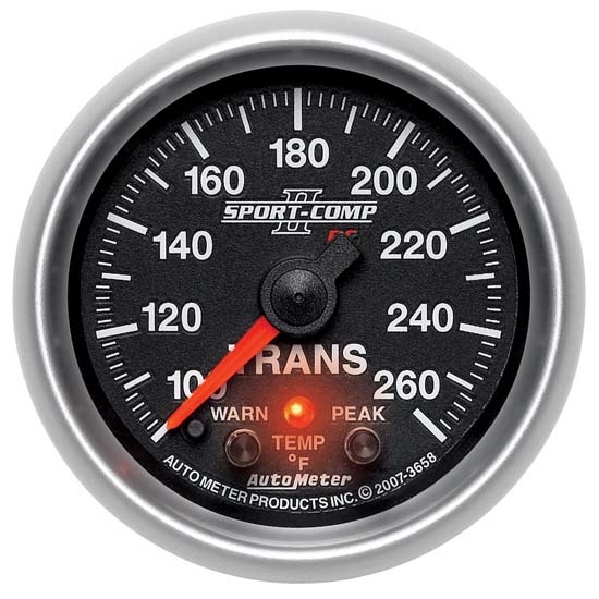 Auto Meter 3658 Sport-Comp II Digital Stepper Motor Trans Temp Gauge