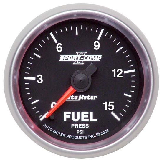 Auto Meter 3661 Sport-Comp II Digital Stepper Motor Fuel Press Gauge