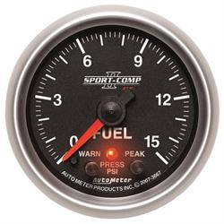 AutoMeter 3667 Sport-Comp II Digi. StepperMotor Fuel Press Gauge