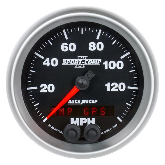 Auto Meter 3680 Sport-Comp II Speedometer, 3-3/8, 0-140 MPH, Flat Lens