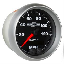 Auto Meter 3680 Sport-Comp II Speedometer, 3-3/8, 0-140 MPH, Flat Lens