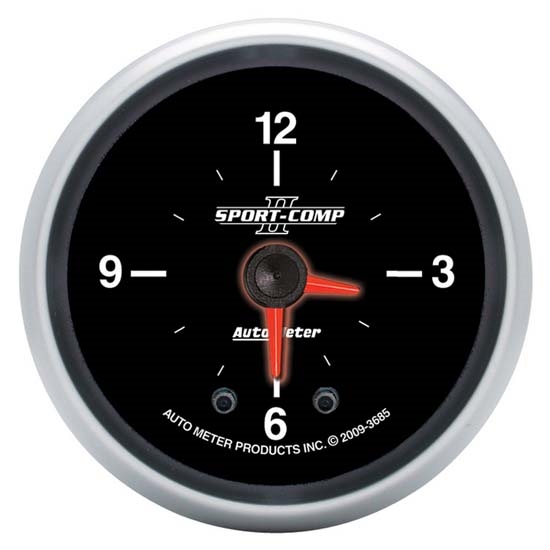 Auto Meter 3685 Sport-Comp II Digital Stepper Motor Clock Gauge