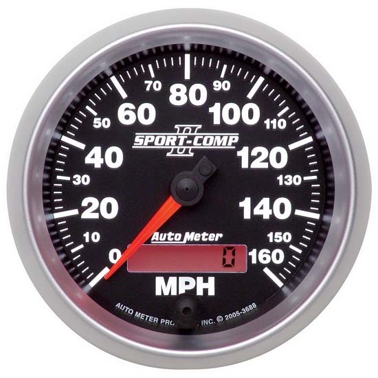 Auto Meter 3688 Sport-Comp II Air-Core Speedometer, 160 MPH, 3-3/8
