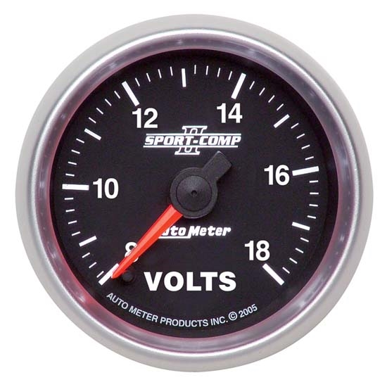 Auto Meter 3691 Sport-Comp II Digital Stepper Motor Voltmeter Gauge