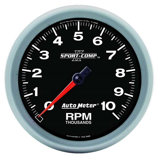 Auto Meter 3698 Sport-Comp II Air-Core In-Dash Tach, 10k RPM, 5 Inch