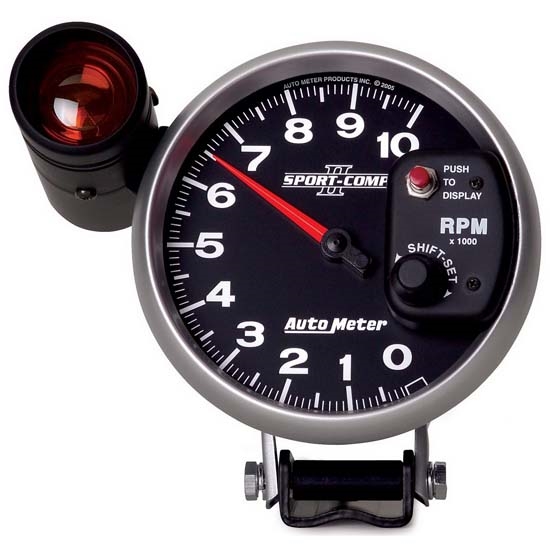 Auto Meter 3699 Sport-Comp II Air-Core Pedestal Tach, 10k RPM, 5 Inch