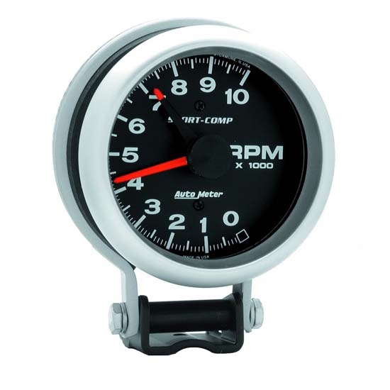 Auto Meter 3700 Sport-Comp Air-Core Pedestal Tach, 10k RPM, 3-3/4 Inch