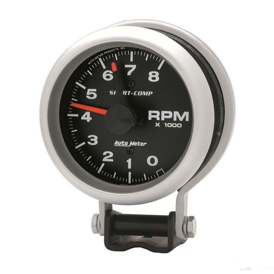 Auto Meter 3780 Sport-Comp Air-Core Pedestal Tach, 8k RPM, 3-3/4 Inch