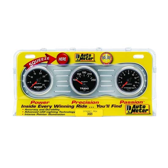 Auto Meter 3801 GS Interact Pack Diesel Gauge Set, EGT/Boost/Temp