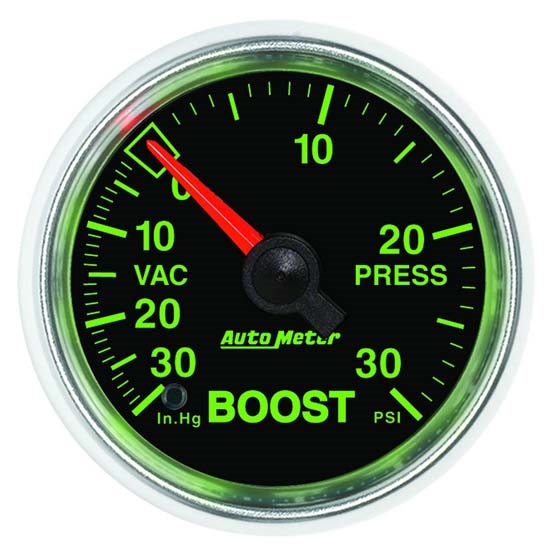Auto Meter 3803 GS Mechanical Boost/Vacuum Gauge, 2-1/16 Inch