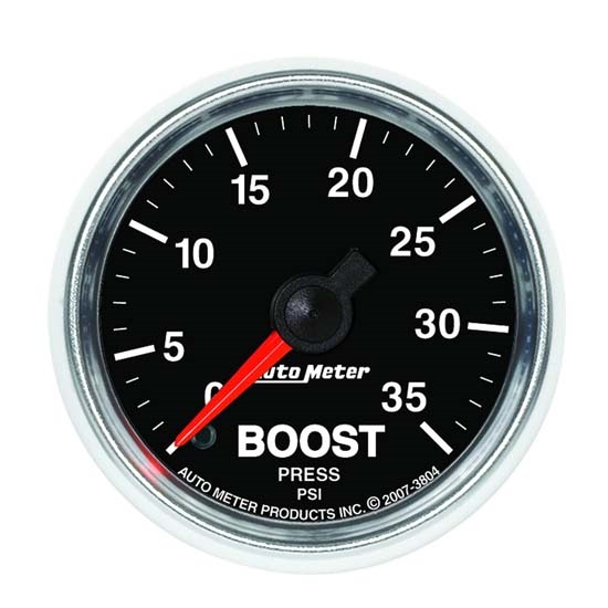 Auto Meter 3804 GS Mechanical Boost Gauge, 2-1/16 Inch, 35 PSI