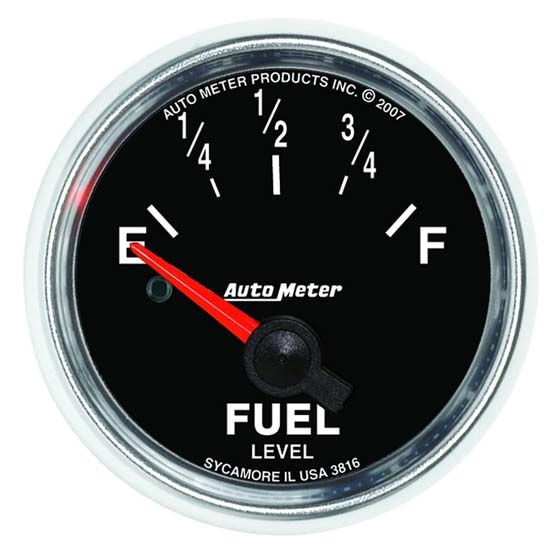 Auto Meter 3816 GS Air-Core Fuel Level Gauge, 2-1/16 Inch