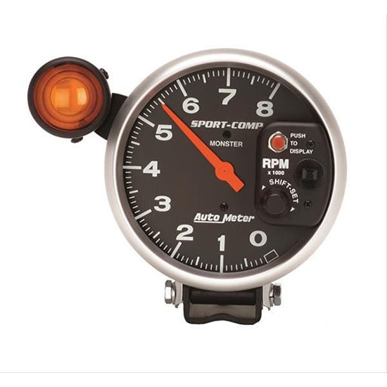Auto Meter 3905 Sport-Comp Air-Core Pedestal Tach, 8k RPM, 5 Inch