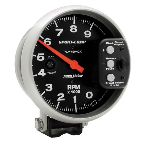 Auto Meter 3966 Sport-Comp Air-Core Pedestal Tach, 9k RPM, 5 Inch