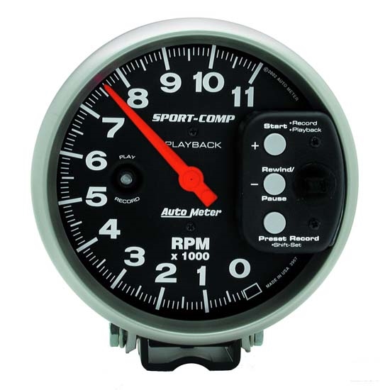 Auto Meter 3967 Sport-Comp Air-Core Pedestal Tach, 11k RPM, 5 Inch