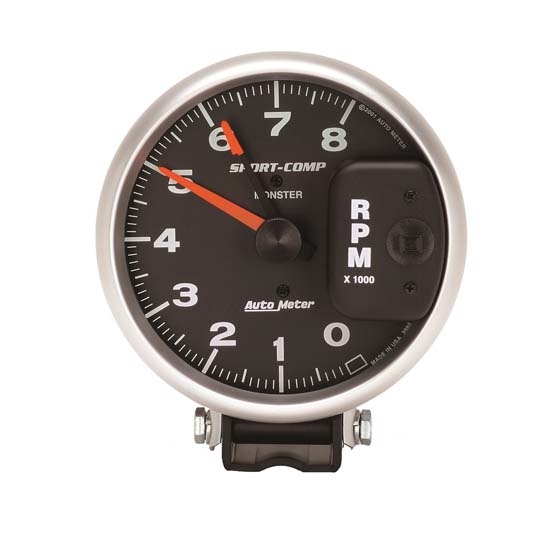 Auto Meter 3980 Sport-Comp Air-Core Pedestal Tach, 8k RPM, 5 Inch