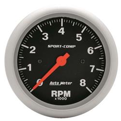 AutoMeter 3991 Sport-Comp Air-Core In-Dash Tach,8k RPM,3-3/8 Inch