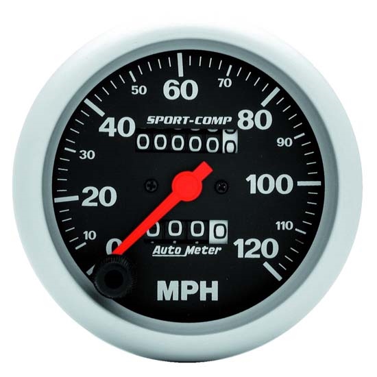 Auto Meter 3992 Sport-Comp Mechanical Speedometer, 120 MPH, 3-3/8 Inch