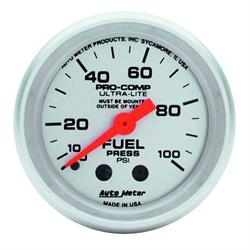 AutoMeter 4312 Ultra-Lite Mechanical Fuel Press. Gauge, 2-1/16
