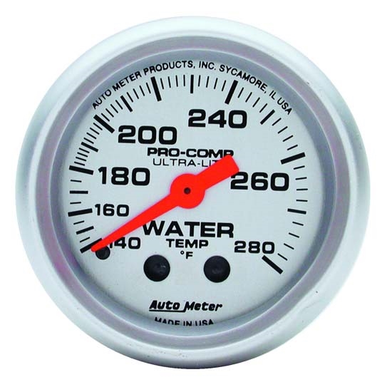 Auto Meter 4331 Ultra-Lite Mechanical Water Temperature Gauge